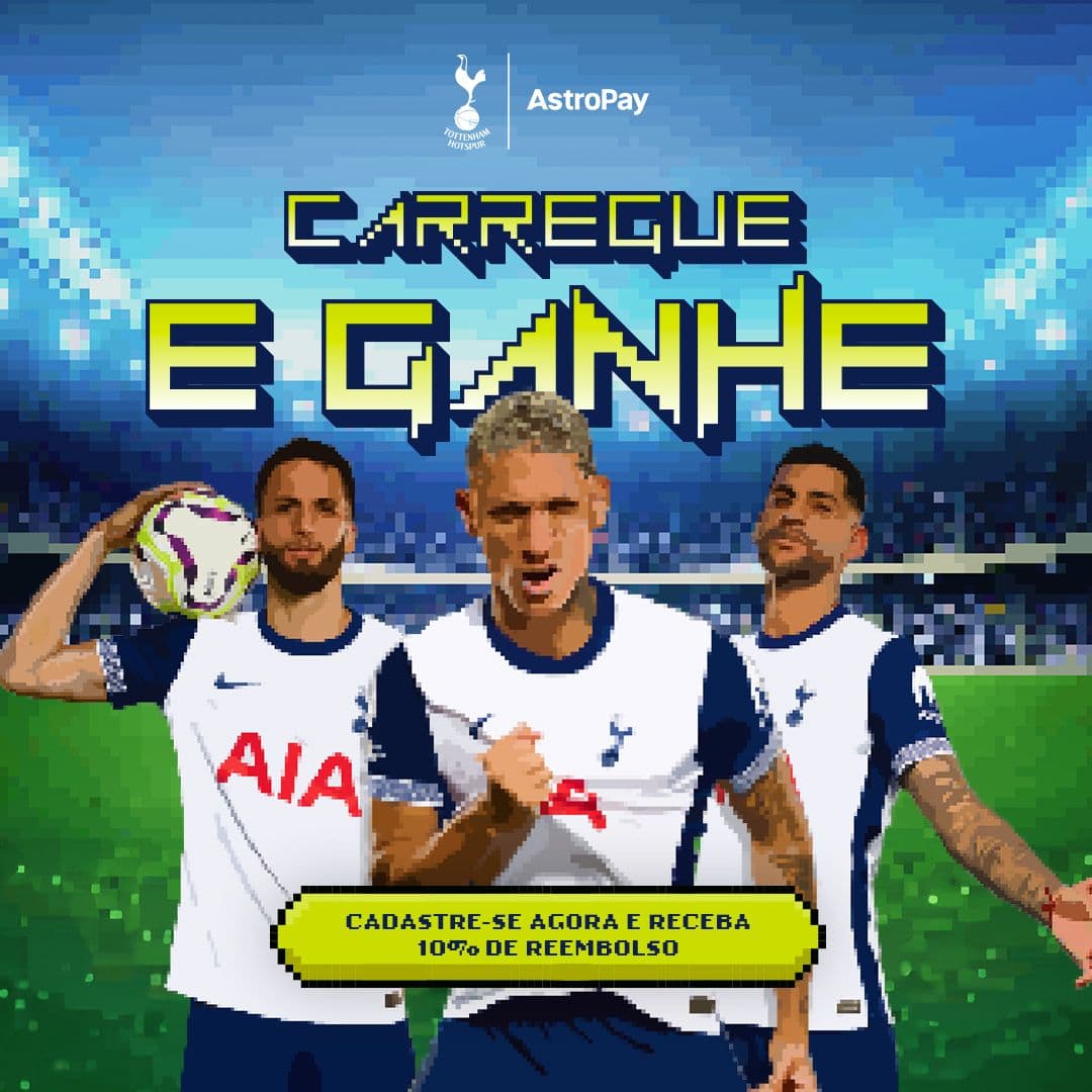 Tottenham Hotspur and AstroPay campaign creative for Brazil